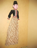 10074-Papusa mare teatru pantomima orientala costum traditional lemn masiv color