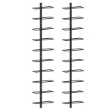 Cumpara ieftin Suporturi sticle de vin de perete 20 sticle 2 buc. negru metal