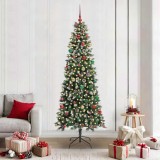 VidaXL Brad de Crăciun artificial cu 300 LED Verde 86 x 86 x 210 cm 3395840