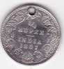 India Britanica 1/4 Rupee Argint 1887 Victoria, Gaurita, Moneda Straina