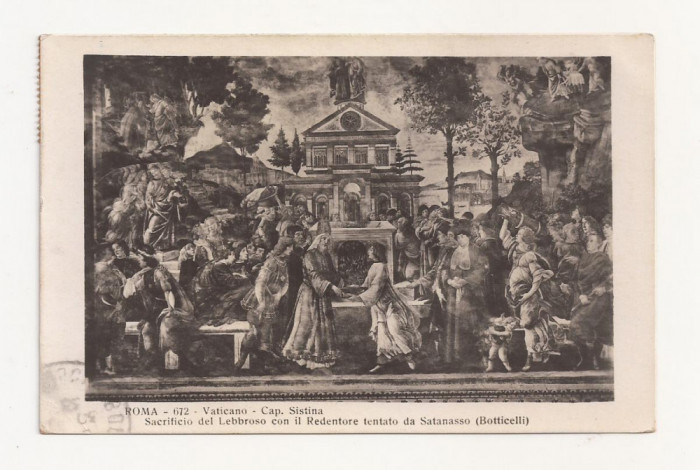 FV5-Carte Postala- ITALIA - Roma, Vaticano, Cap. Sistina, circulata 1933