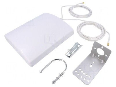 Antena SMA Albă 700-3800MHz 3m 14dBi foto