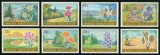 Mongolia 1976 - Seria Completă Flori de Munte și Peisaje Naturale (Flora and Landscapes of Mongolia) 8 Valori MNH -MNG1