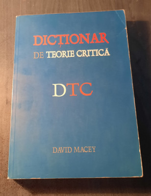 Dictionar de teorie critica David Macey foto