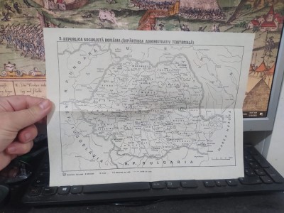 Republica Socialistă Rom&amp;acirc;nia, &amp;Icirc;mpărțirea administrativ teritorială, hartă, circa 1982, 193 foto