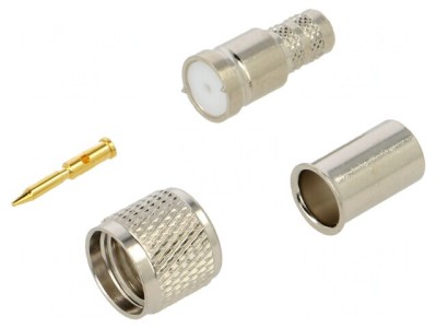 Mufă UHF Mini Tată Drept Aurită PTFE foto