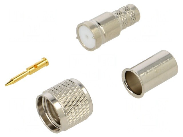 Mufă UHF Mini Tată Drept Aurită PTFE