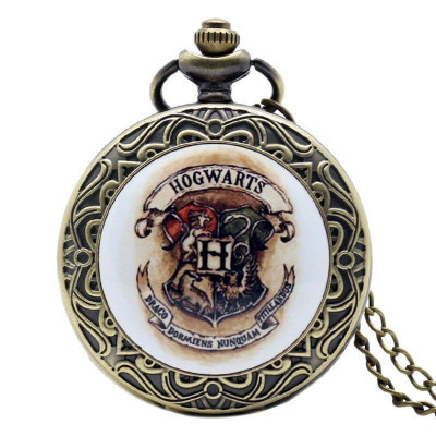 Ceas De Buzunar Vintage HARRY POTTER - HOGWARTS - Bronz foto