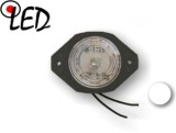 Lampa Gabarit LED Rotunda Alba 12V 24V Gmak M05-LED, Diametru 45mm, Certificare E20