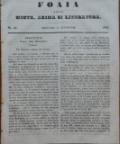 Cumpara ieftin Ziarul Foaia pentru minte , inima si literatura , nr. 42 ,1853 ,Muresanu , Hateg