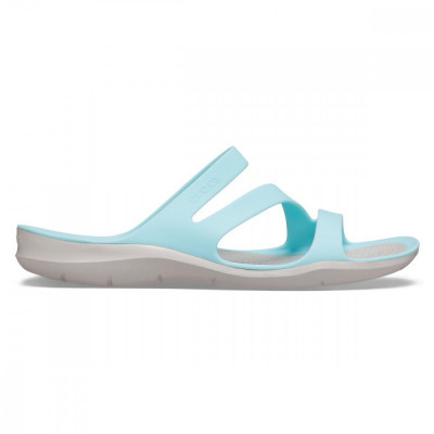 Papuci Crocs Swiftwater Sandal W Albastru - Ice Blue/Pearl White foto