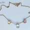 B101. Colier de goldfilled 14 Karate, citrin, topaz si cuartz roz, Lux, Bogatie