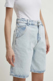 Cumpara ieftin Answear Lab pantaloni scurti jeans femei, neted, high waist