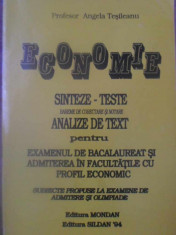 ECONOMIE SINTEZE-TESTE PENTRU BAC-ANGELA TESILEANU foto