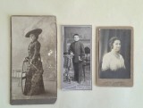 Trei fotografii de atelier - inceputul secolului XX
