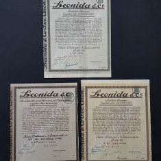 Lot 3 actiuni de la soc. Leonida & Co , Automobile , titlu , actiune