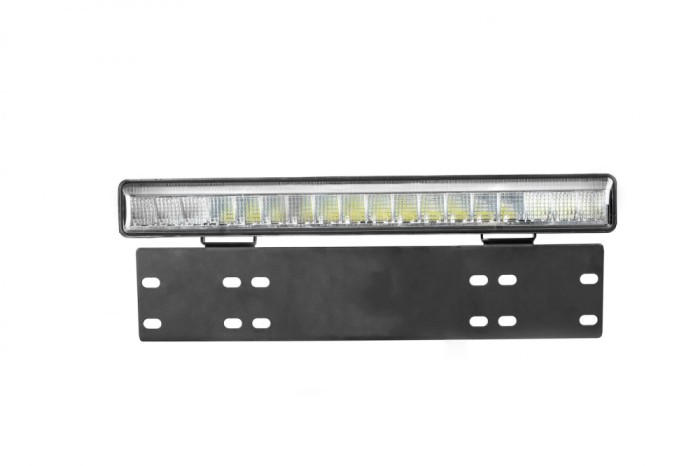 Led Bar Proiector cu Suport Numar Auto Flexzon, 3 functii, 38cm, 55W, 4768lm, 12V - 24V, E-Mark