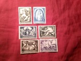 Serie mica Belgia 1944 - Legende , 6 valori , urma sarniera , pete pe guma