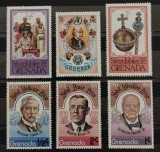 BC207, Grenada, lot 6 timbre personalitati