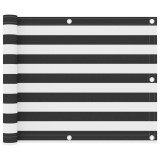 Cumpara ieftin Paravan de balcon, antracit si alb, 75x500 cm, tesatura oxford