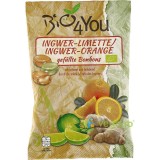 Bomboane cu Lime, Ghimbir si Portocala 75g