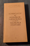 Momenclator al produselor farmaceutice folosite in terapeutica veterinara