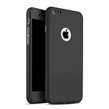 Husa iPhone 5/5s Full Cover 360 Negru + Folie Sticla Securizata, Rezistenta Apa/Soc/Zgarieturi