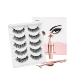 Set 5 Perechi Gene False Magnetice Makeup 017, Tus Magnetic + Aplicator. Kit Complet Gene Magnetice