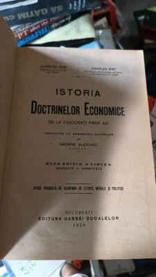 ISTORIA DOCTRINELOR ECONOMICE - CHARLES GIDE foto