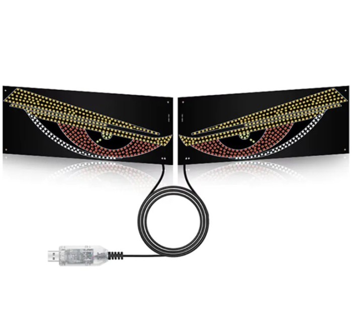 Lumini LED Devil, s Eye Auto , USB, Rosu Albastru Portocaliu, Lumini Ambientale pentru Masina si Camion