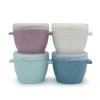 Set 4 Recipiente Silicon Melii Snap&Go 177 ml, Modulare, Capace Etanse, Fara BPA