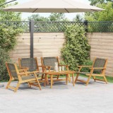 Cumpara ieftin Scaune de Grădină cu Masă 5 pcs Gri 90 x 45 x 40 cm