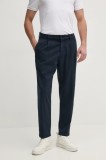 BOSS pantaloni bărbați, culoarea bleumarin, drept, 50538059