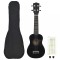 vidaXL Set ukulele soprano, cu husă, pentru copii, negru, 21&quot;