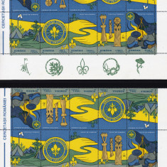 1997 LP 1442 CERCETASII PERECHE STRAIFURI CU TETE-BECHE+10 VINIETE DIFERITE MNH