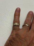 INEL AUR 18K + 10 Diamante x 0.06CT = 0.60CT - VS - G - Tip Verigheta - 5.6g. !, 46 - 56, Galben