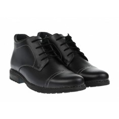 OFERTA MARIMEA 40 - Ghete barbati din piele naturala, imblanite, negre - L2079N