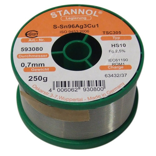 SN96CU3AG1 FLUDOR FARA PLUMB 0,7MM/250GR, STANNOL 593080 STANNOL