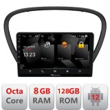 Navigatie Peugeot 607 Android 12 cu GPS, CarPlay, 8GB RAM si 128GB