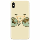 Husa silicon pentru Apple Iphone XS Max, Retro Bicycle Illustration