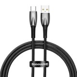 CABLU alimentare si date Baseus Glimmer, Fast Charging Data Cable pt. smartphone, USB la USB Type-C 100W, 1m, negru &quot;CADH000401&quot; (timbru verde 0.08 le