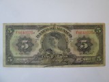 Rara! Mexic 5 Pesos 1942,bancnota din imagini