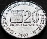 Cumpara ieftin Moneda exotica 20 BOLIVARES - VENEZUELA, anul 2002 * cod 117, America Centrala si de Sud