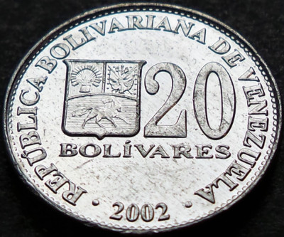 Moneda exotica 20 BOLIVARES - VENEZUELA, anul 2002 * cod 117 foto
