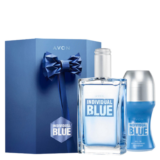 Cutie cadou Individual Blue, Avon - Apa de toaleta 100 ml si Roll-on 50 ml