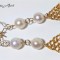 B120. Cercei catalani in sarma crosetata perlutze albe, Goldfilled, Nunta, Love