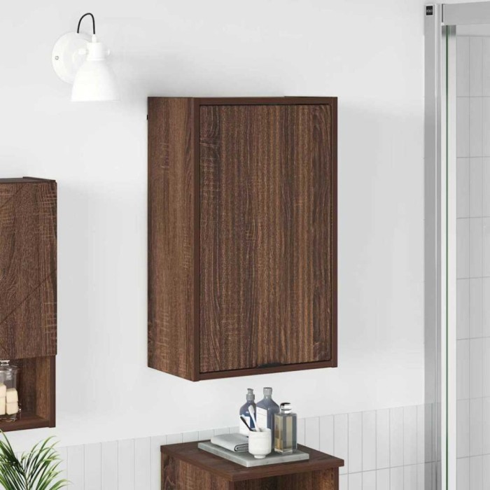 vidaXL Dulap de Baie Stejar brun 39 x 23.5 x 65 cm Lemn compozit