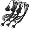 Set 3 Cabluri Adaptor cu Dulie E27 si Intrerupator, 3.5m, Negru, PVC, Kwmobile - Perfect pentru iluminat decorativ si renovari