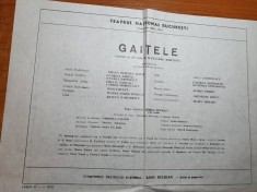 afis teatrul national bucuresti stagiunea 1982-1983-gaitele -draga olteanu