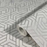 Tapet decorativ, Marburg geometric, argintiu, Urban Spaces, 32607